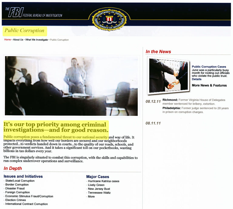 FBI PUBLIC CORRUPTION
